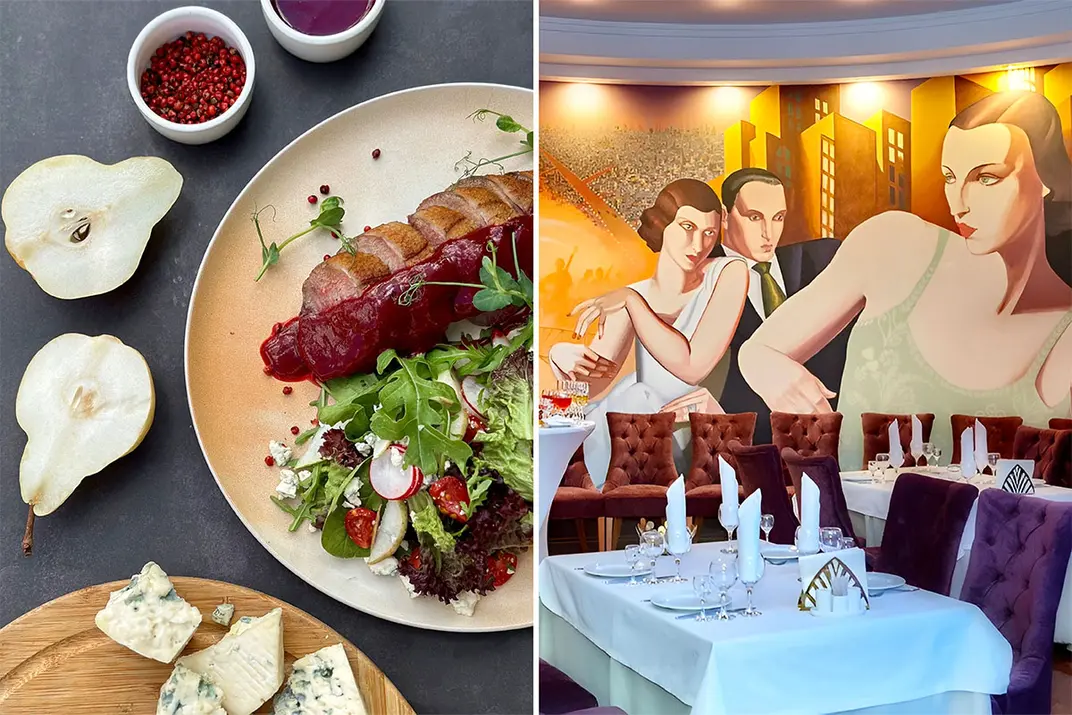 Блюда и антураж ресторана «Кукушка» в Калуге