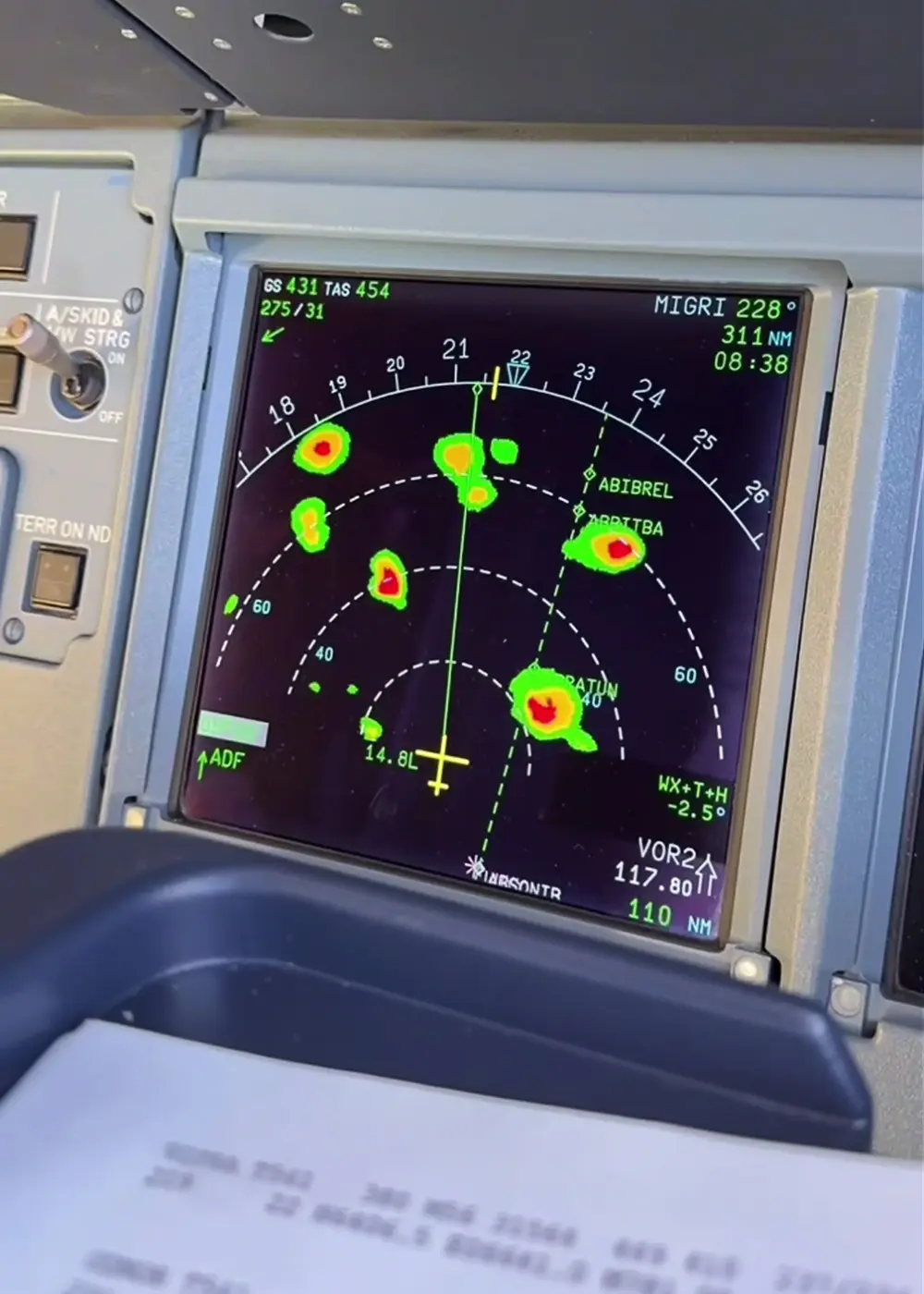 Метеорадар в Airbus 320