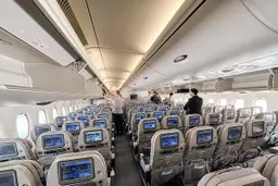 Салон самолета Airbus A380 авиакомпании Emirates