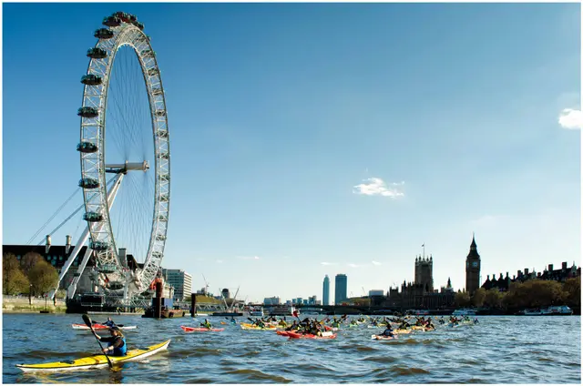 Kayak down the Thames