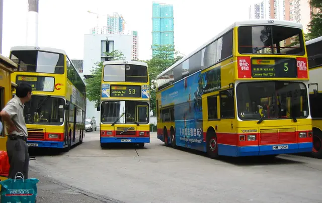 Catch a double decker bus from the airport